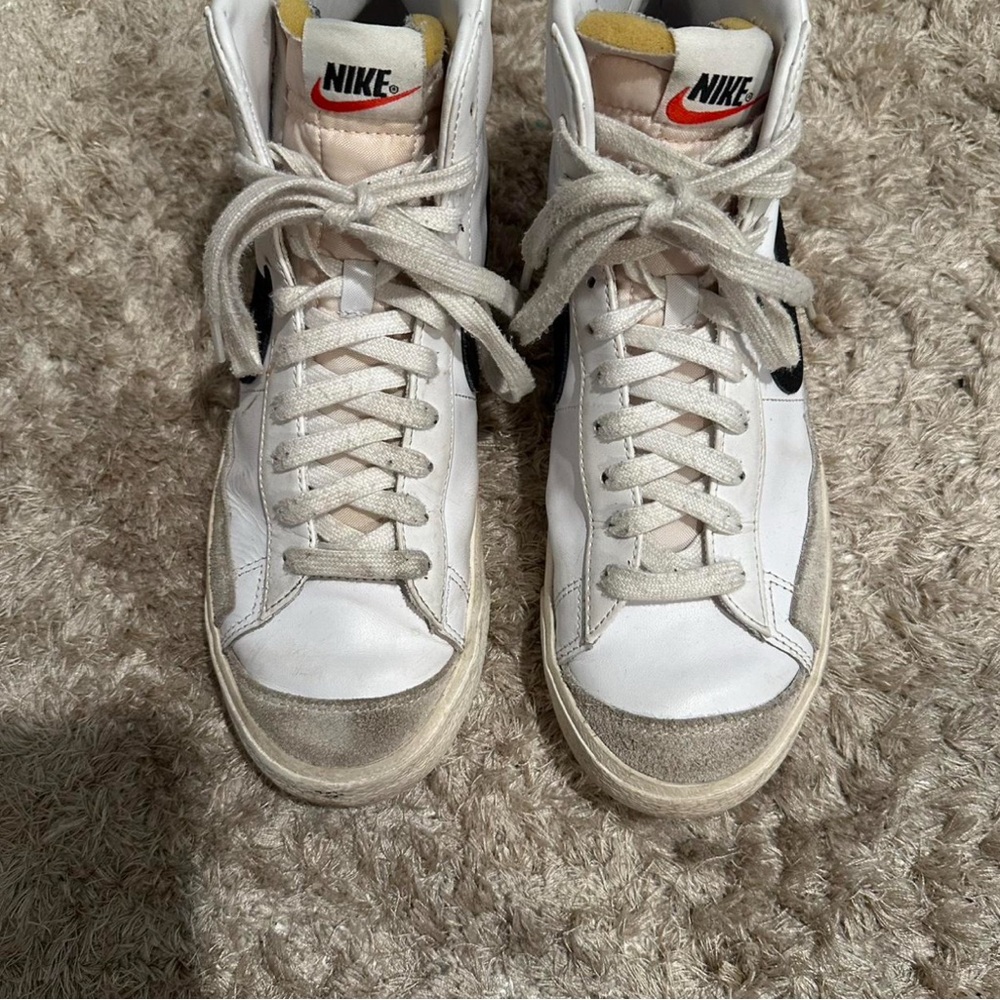 Nike White and Black blazer Sneakers